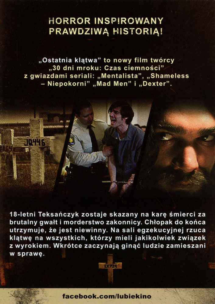 Ulotka filmu 'Ostatnia Klątwa (tył)'