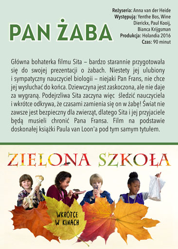 Tył ulotki filmu 'Pan Żaba'