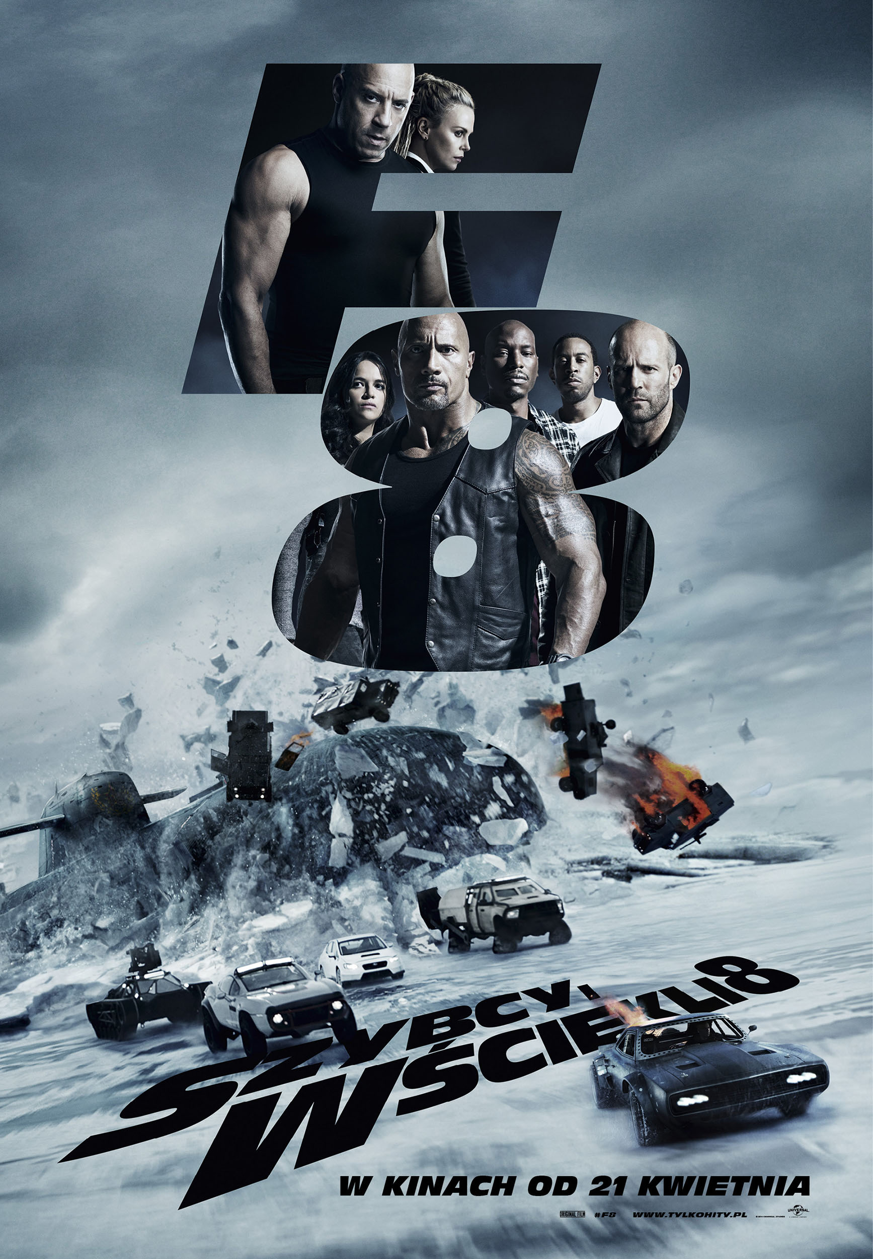 Polski plakat filmu 'Szybcy i wściekli 8'