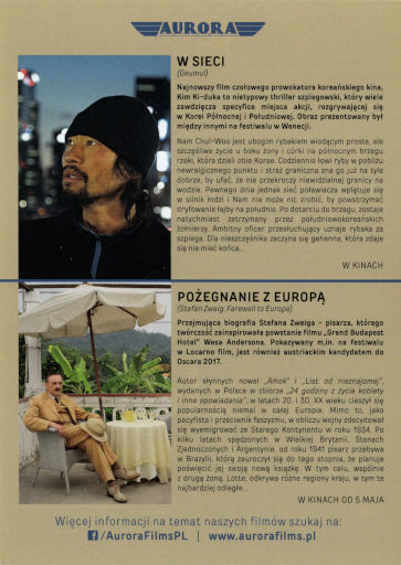 Tył ulotki filmu 'W sieci'