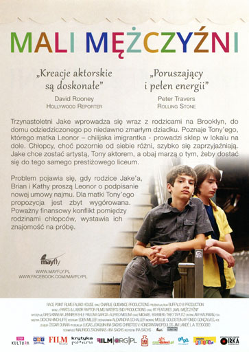 Tył ulotki filmu 'Mali mężczyźni'