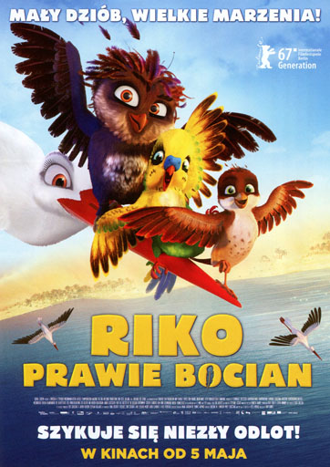 Przód ulotki filmu 'Riko prawie bocian'
