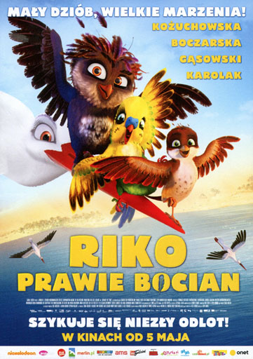 Przód ulotki filmu 'Riko prawie bocian'