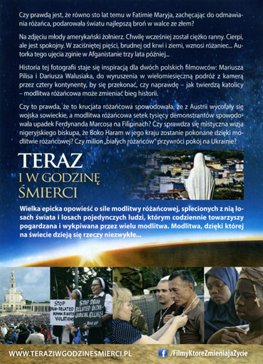 Tył ulotki filmu 'Teraz i w godzinę śmierci'