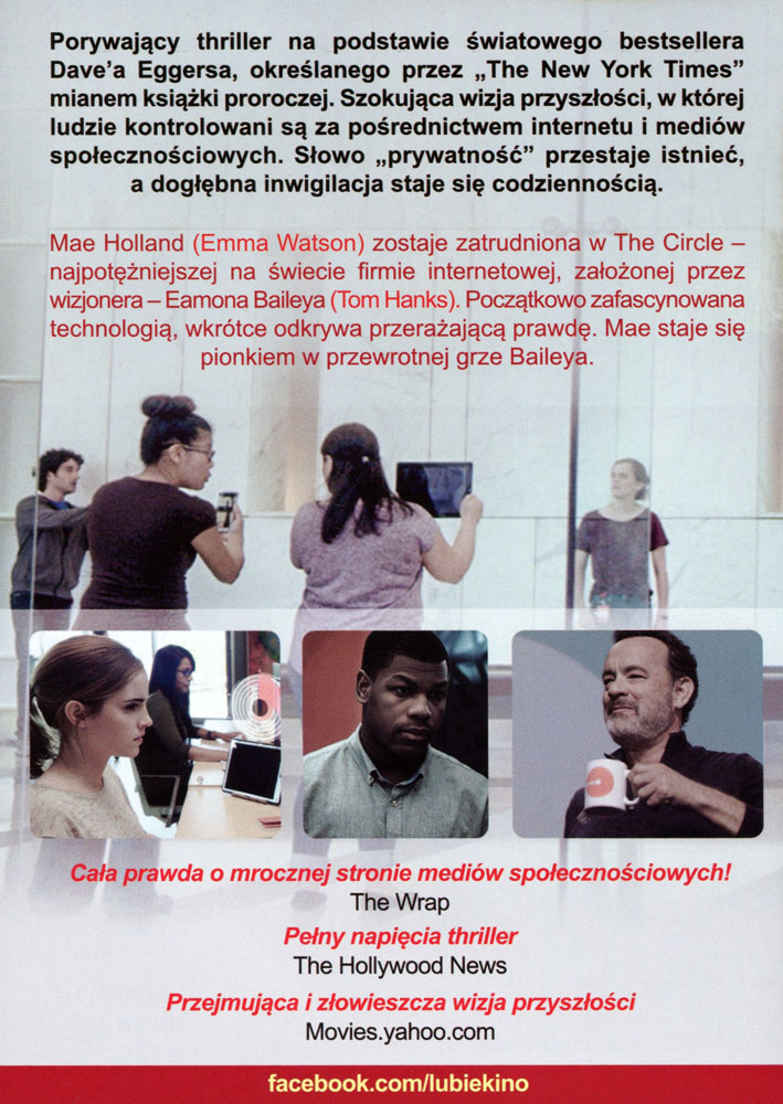 Ulotka filmu 'The Circle. Krąg (tył)'