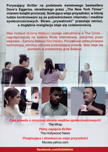 Tył ulotki filmu 'The Circle. Krąg'
