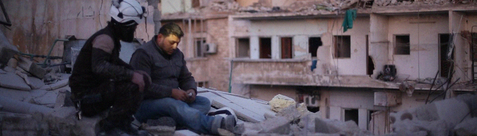Baner filmu 'Ostatni w Aleppo' Baner filmu 'Ostatni w Aleppo'