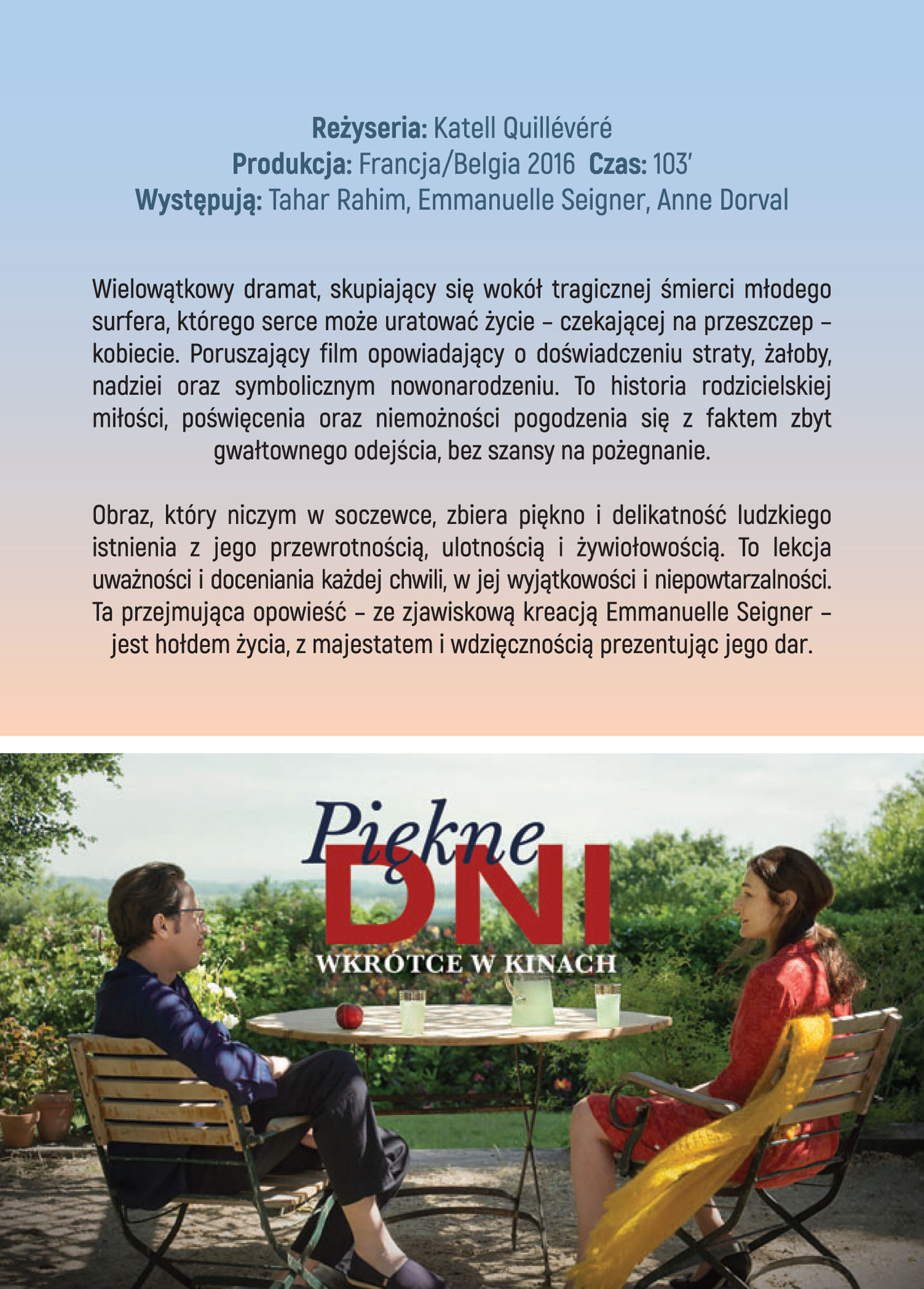 Ulotka filmu 'Podarować Życie (tył)'