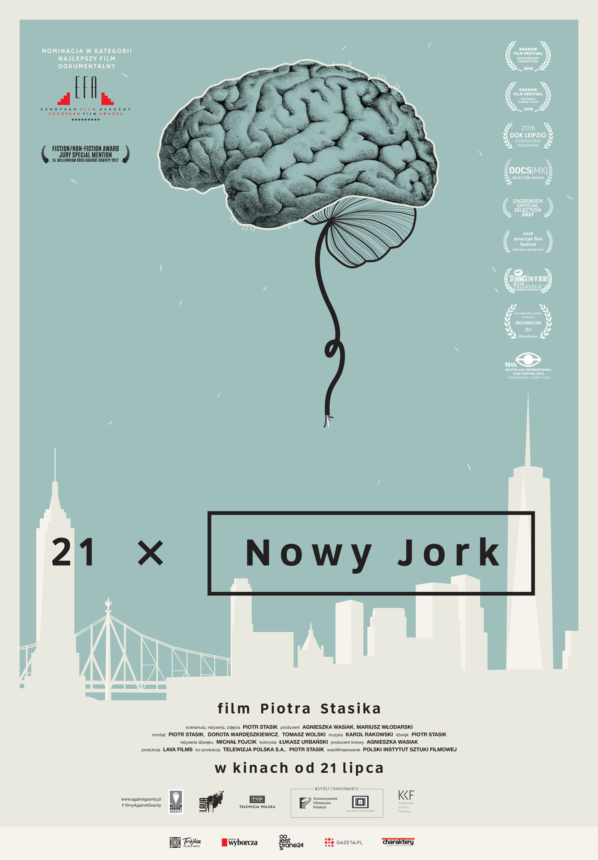 Polski plakat filmu '21 x Nowy Jork'