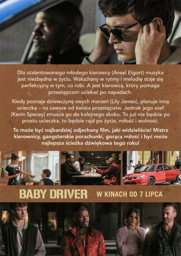 Tył ulotki filmu 'Baby Driver'