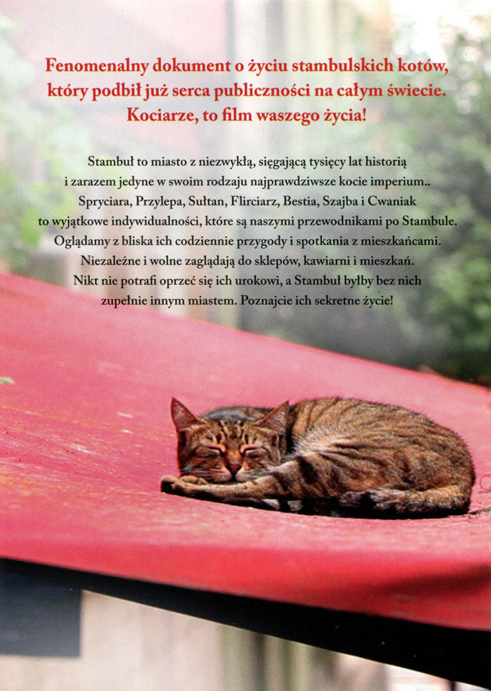 Ulotka filmu 'Kedi - Sekretne Życie Kotów (tył)'