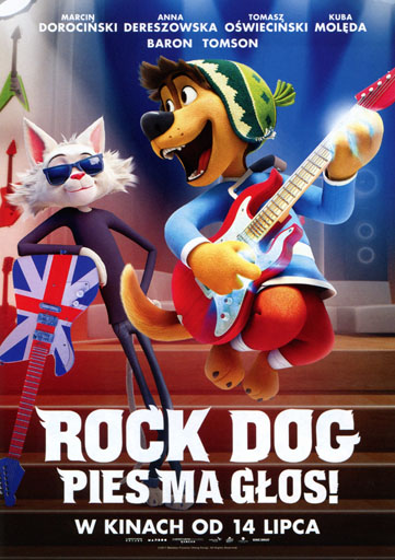 Przód ulotki filmu 'Rock Dog. Pies ma głos!'