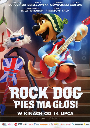 Przód ulotki filmu 'Rock Dog. Pies ma głos!'