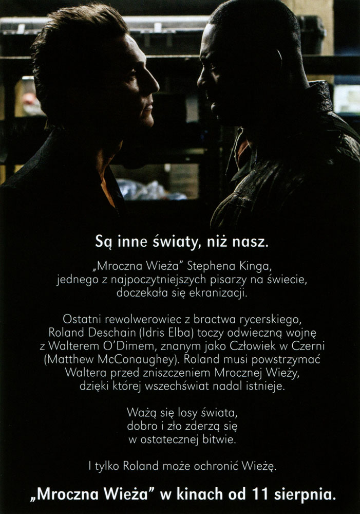 Ulotka filmu 'Mroczna Wieża (tył)'