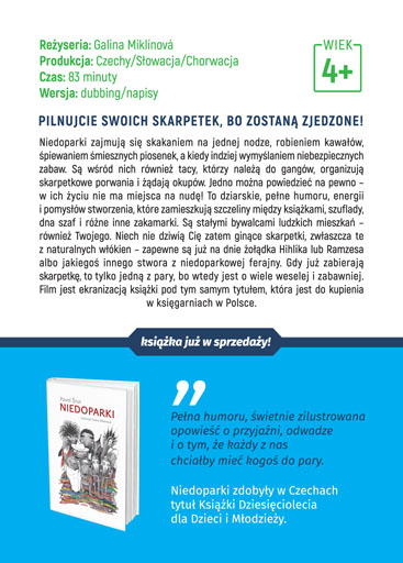 Tył ulotki filmu 'Niedoparki'