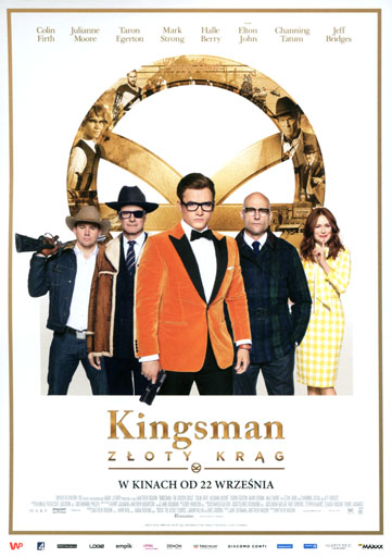 Przód ulotki filmu 'Kingsman: Złoty Krąg'