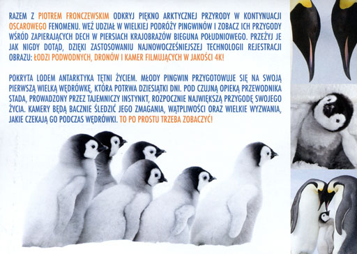 Tył ulotki filmu 'Marsz pingwinów 2: Przygoda na krańcu świata'