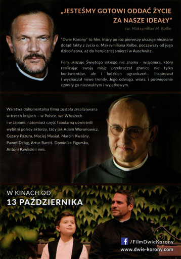 Tył ulotki filmu 'Dwie korony'
