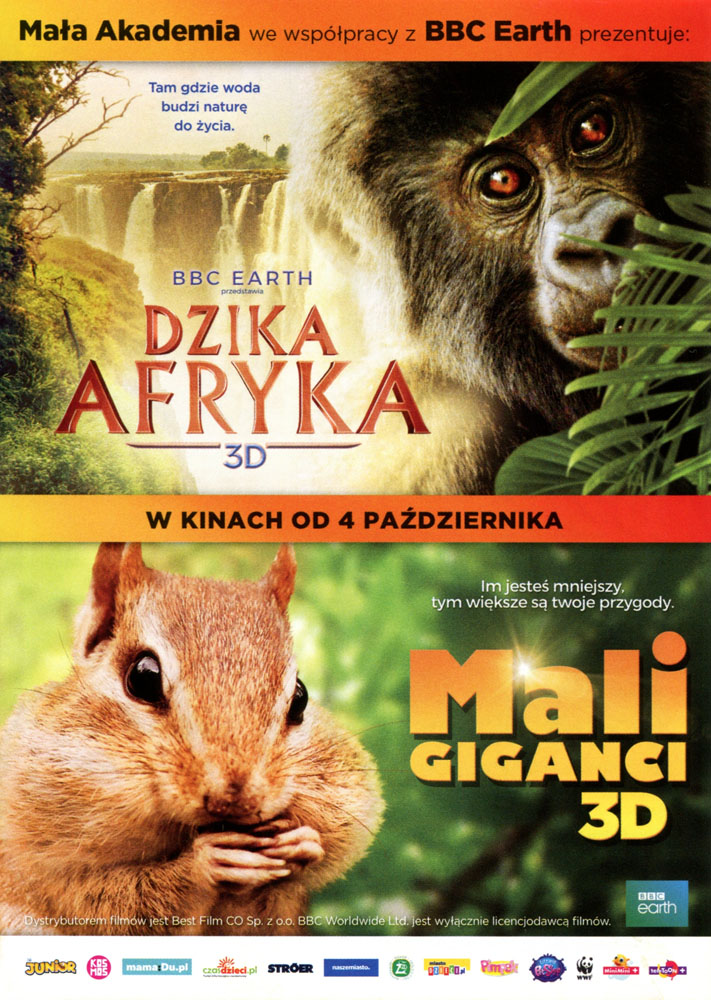 Ulotka filmu 'Dzika Afryka 3D (przód)'