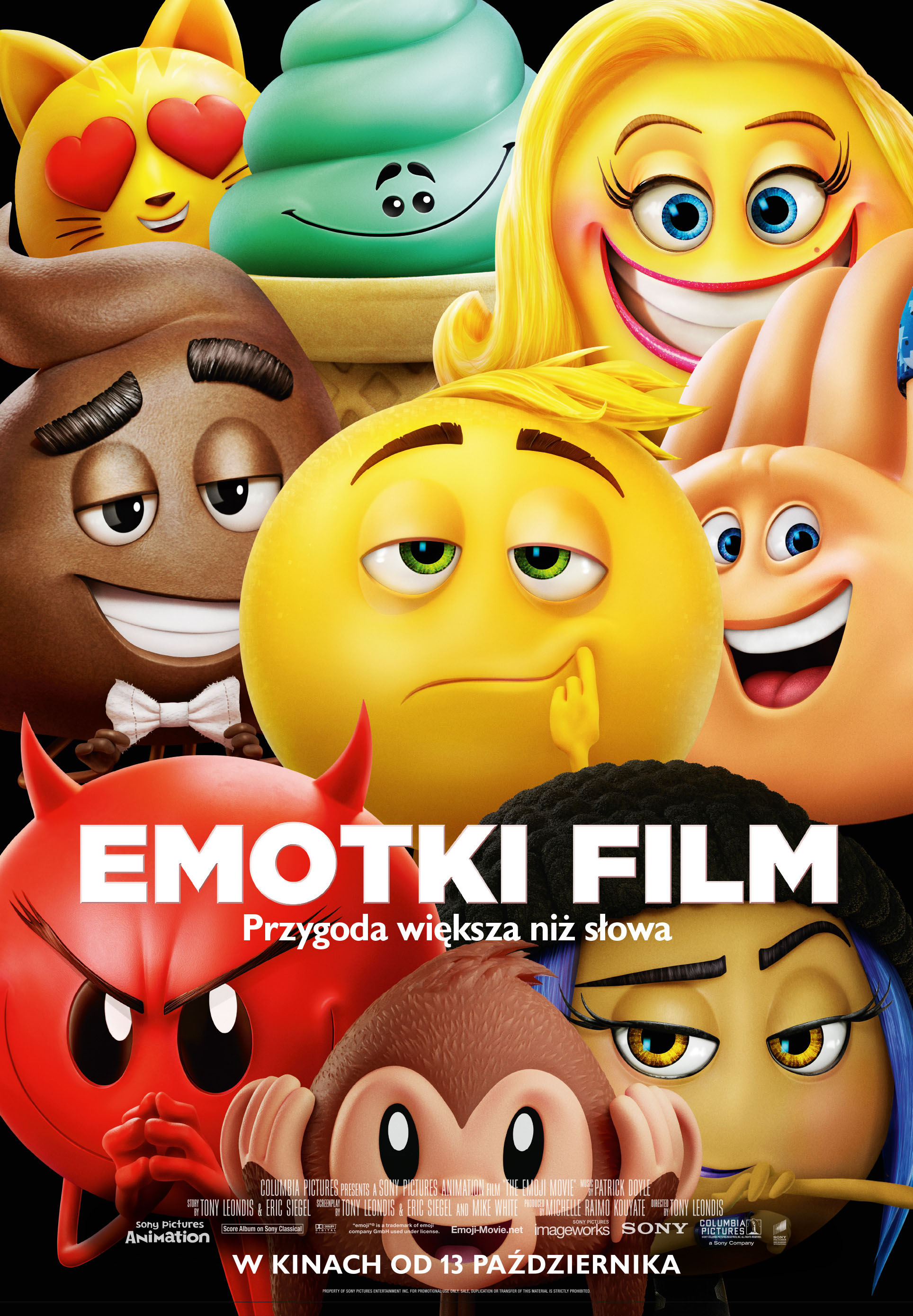 Polski plakat filmu 'Emotki. Film'