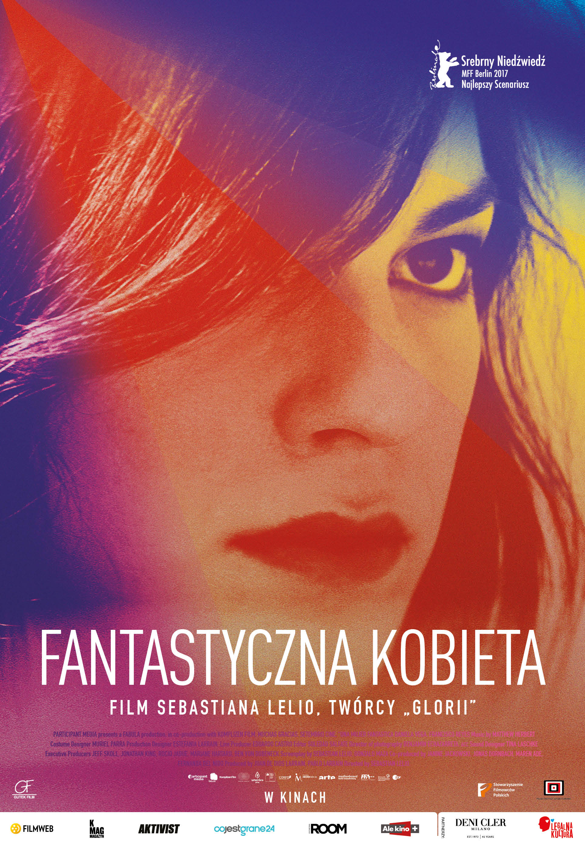 Polski plakat filmu 'Fantastyczna kobieta'