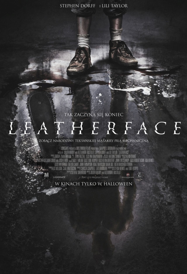 Polski plakat filmu 'Leatherface'