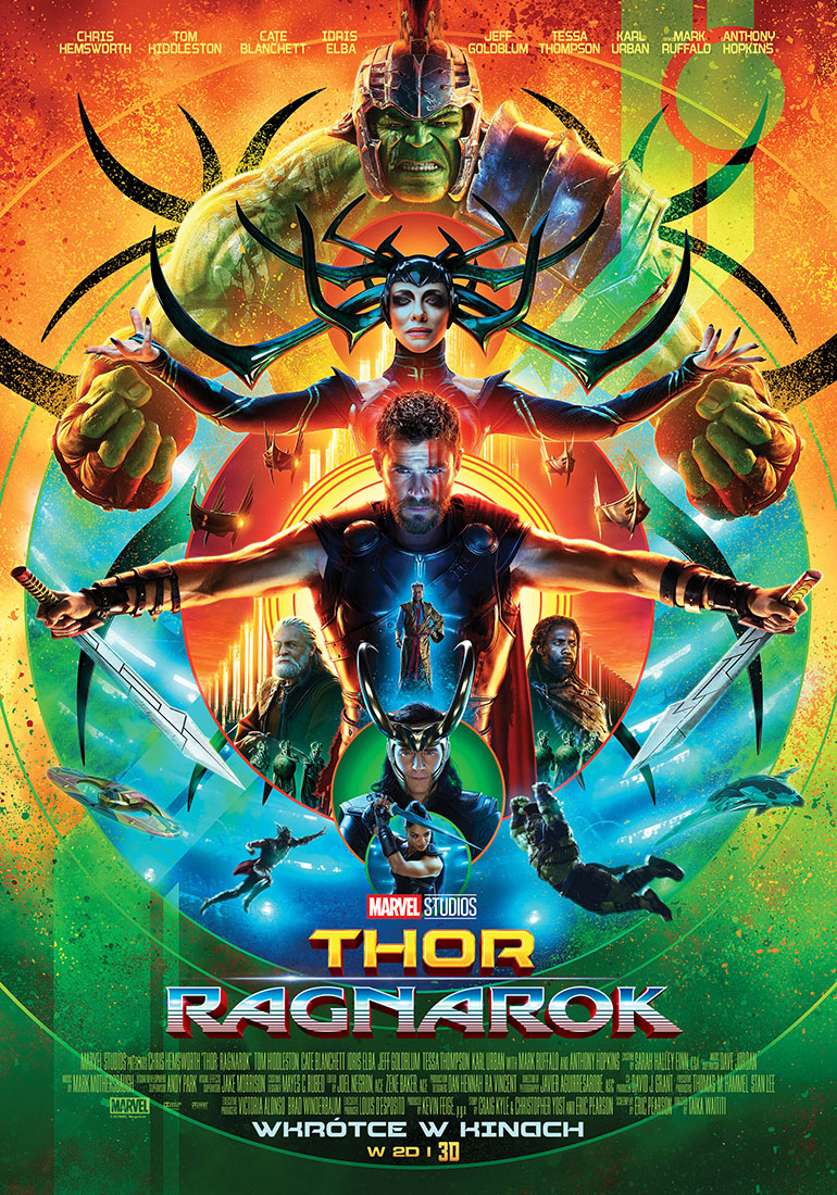Polski plakat filmu 'Thor: Ragnarok'