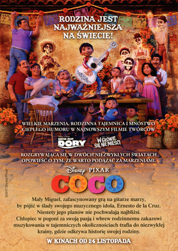 Tył ulotki filmu 'Coco'