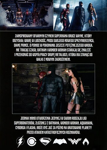 Tył ulotki filmu 'Liga Sprawiedliwości'