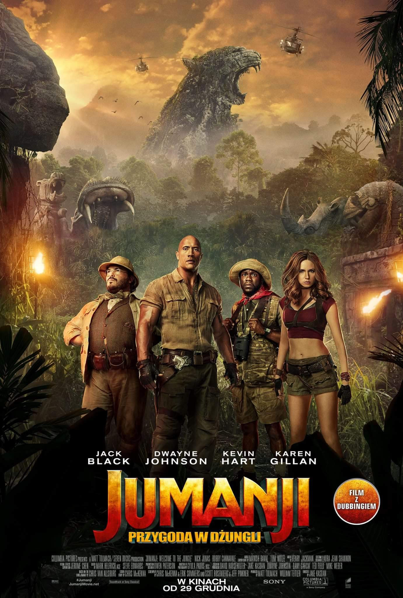 Polski plakat filmu 'Jumanji: Przygoda w dżungli'