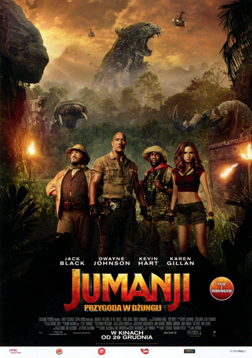 Przód ulotki filmu 'Jumanji: Przygoda w dżungli'