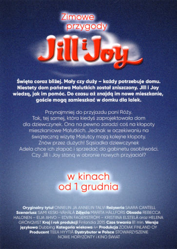 Tył ulotki filmu 'Zimowe przygody Jill i Joy'