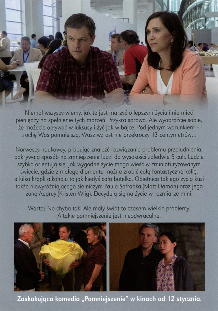 Ulotka filmu 'Pomniejszenie (tył)'
