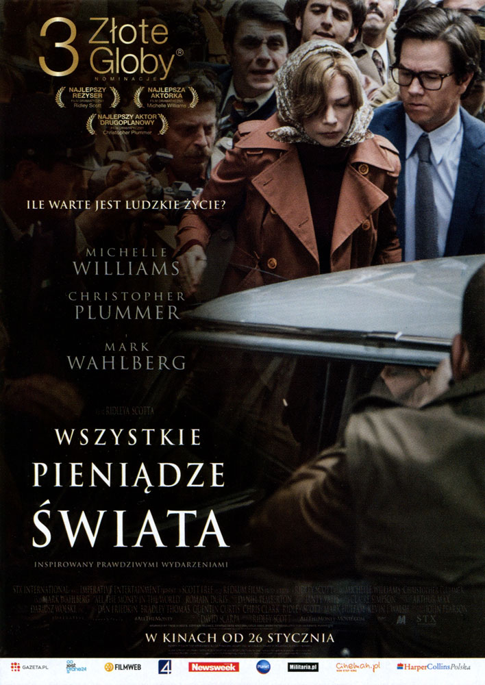 Ulotka filmu 'Wszystkie Pieniądze Świata (przód)'