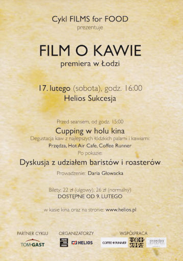 Tył ulotki filmu 'Film o kawie'