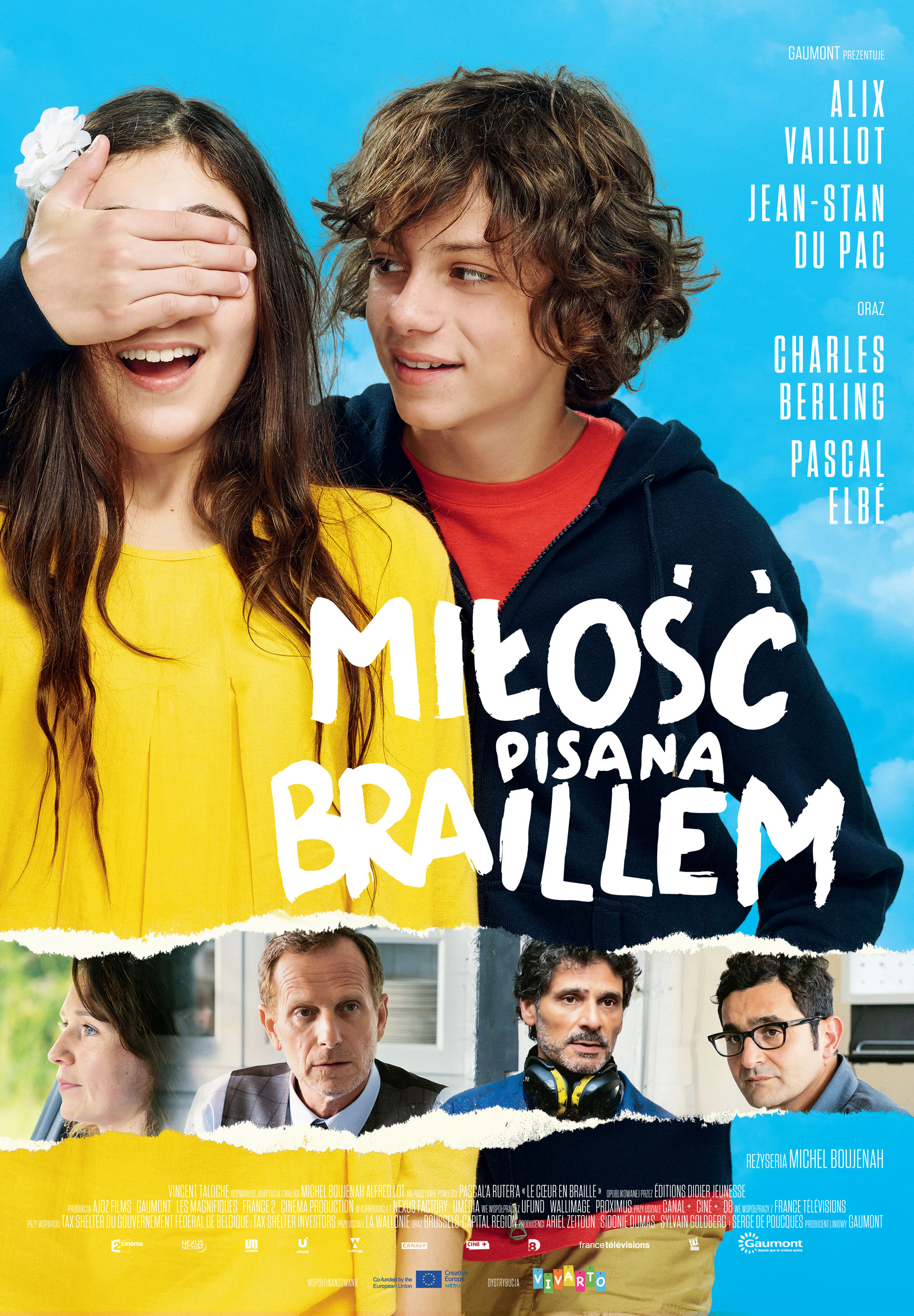 Polski plakat filmu 'Miłość pisana Braillem'