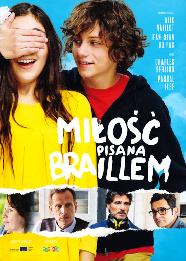 Przód ulotki filmu 'Miłość pisana Braillem'