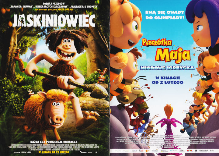 Przód ulotki filmu 'Pszczółka Maja: Miodowe igrzyska | Jaskiniowiec'