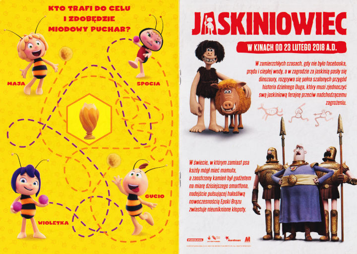 Tył ulotki filmu 'Pszczółka Maja: Miodowe igrzyska | Jaskiniowiec'