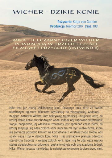 Tył ulotki filmu 'Wicher – dzikie konie'