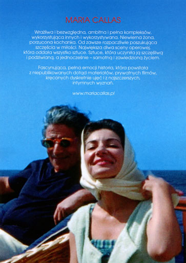 Tył ulotki filmu 'Maria Callas'