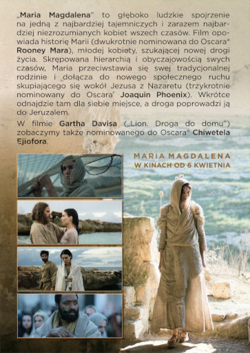 Tył ulotki filmu 'Maria Magdalena'