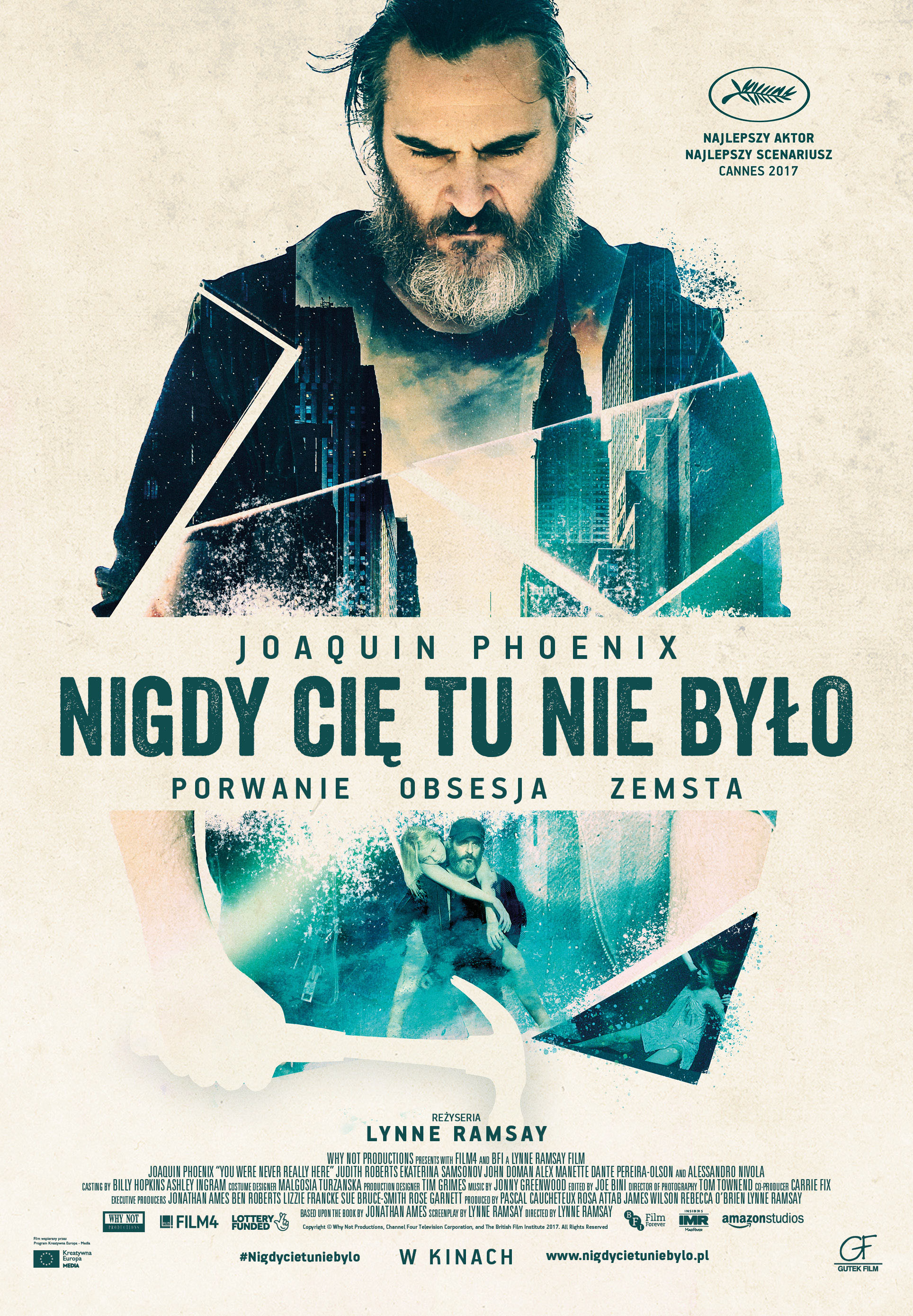 Polski plakat filmu 'Nigdy cię tu nie było'