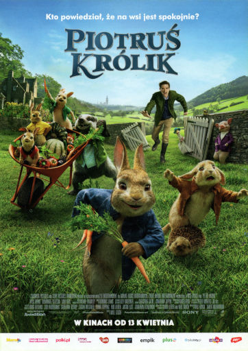 Przód ulotki filmu 'Piotruś Królik'