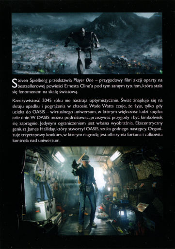 Tył ulotki filmu 'Player One'