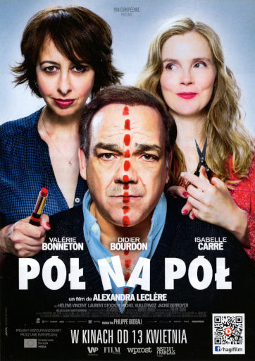 Przód ulotki filmu 'Pół na pół'