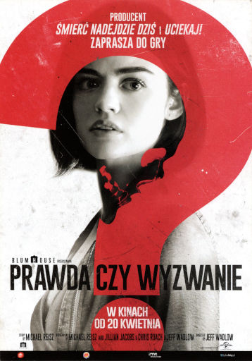 Przód ulotki filmu 'Prawda czy wyzwanie'