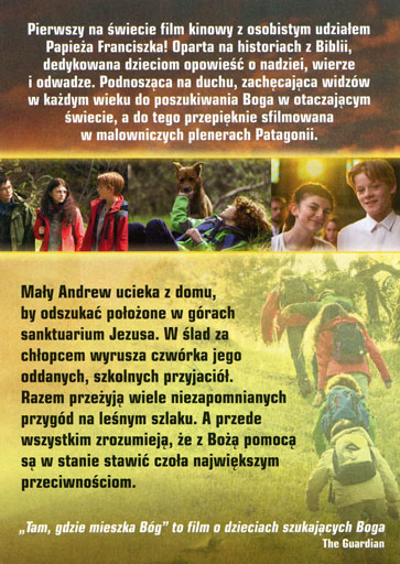 Tył ulotki filmu 'Tam, gdzie mieszka Bóg'
