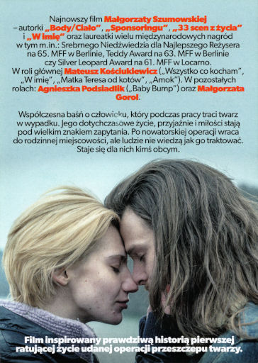 Tył ulotki filmu 'Twarz'