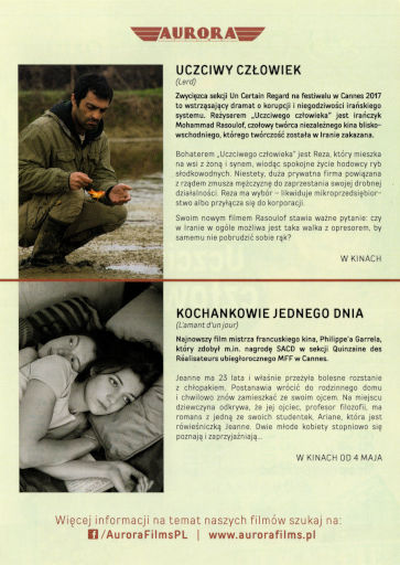 Tył ulotki filmu 'Uczciwy człowiek'